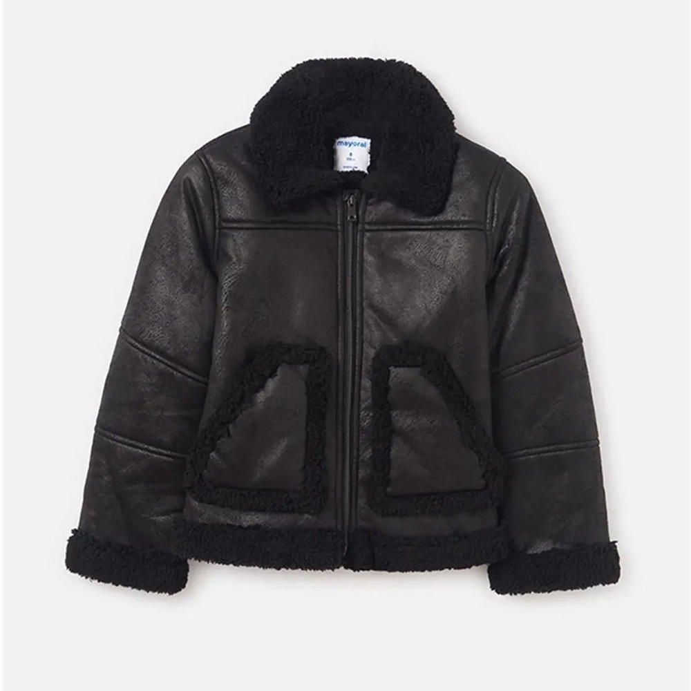 NWT mayoral girls coat/ jacket size 10 style 7411 negro